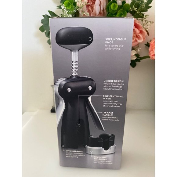OXO Steel Winged Corkscrew w Removable Foil Cutter From Bed Bath and Beyond NIB - Picture 8 of 11